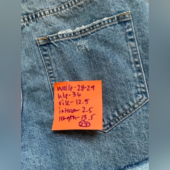 NWT Show Me Your MuMu Shorts Arizona Button Up Shorts High Rise Distressed 27 28 - Picture 3 of 13